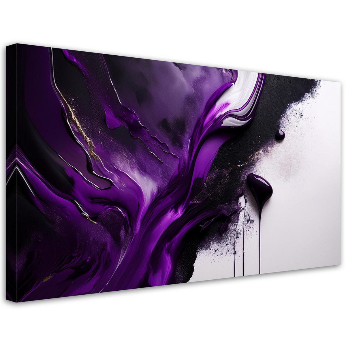BILD auf Leinwand Lila Modern Abstrakt - Lila, Textil (80/40cm) - Feeby