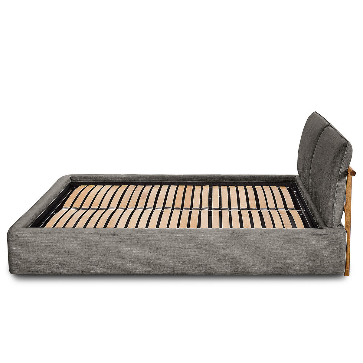 POLSTERBETT - Dunkelgrau, Textil (140/200cm) - home24