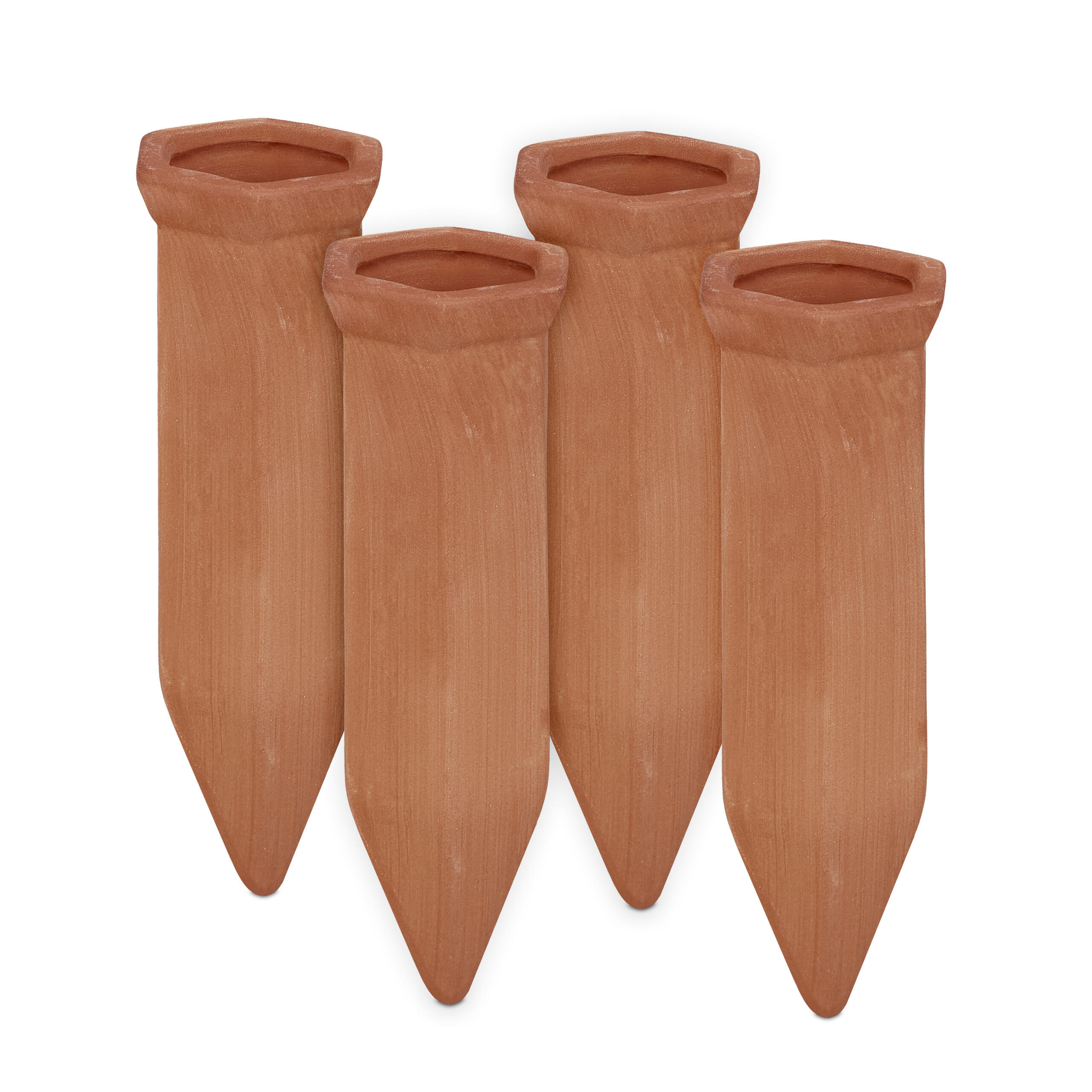 4XTONSPITZEN Bewässerung - Braun, Keramik (4.5/14/4cm) - Relaxdays