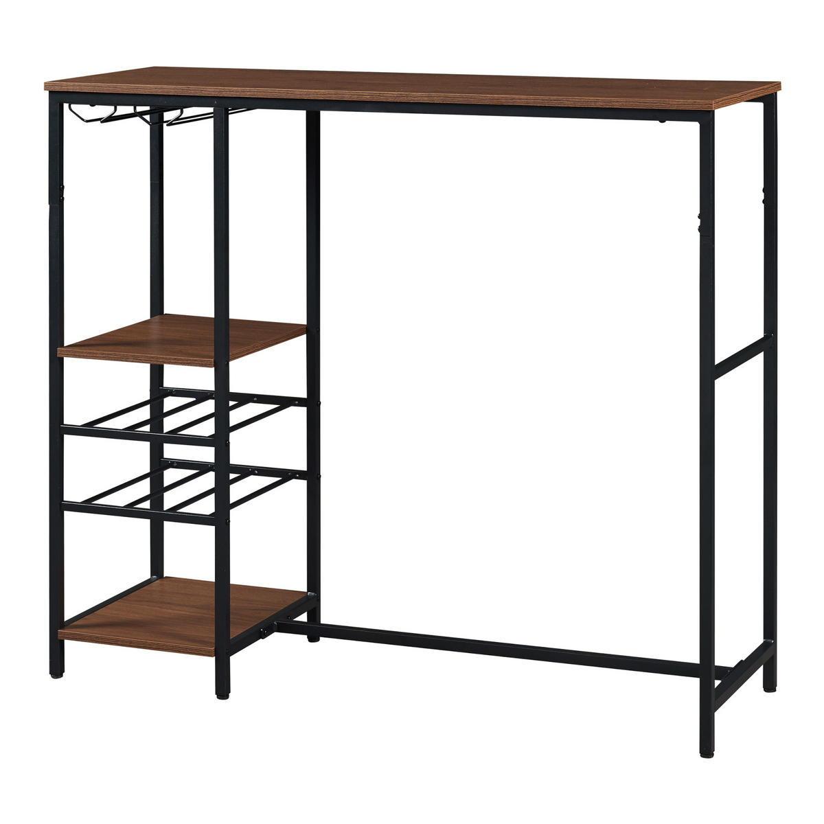 BARTISCH Stjørdal - Walnussfarben/Schwarz, Holzwerkstoff/Metall (120/105/40cm) - [en.casa]