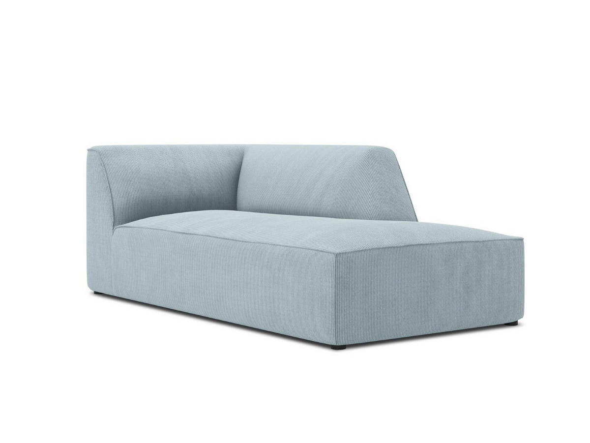 CHAISELONGUE rechts Ruby aus Cord hellblau - Hellblau, Textil (93/69/180cm) - Micadoni