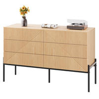 SIDEBOARD 115,5/38/75 cm Natur aus MDF mit 6 Schubladen - Naturfarben, Holzwerkstoff (115.5/75/38cm) - OKWISH