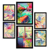 POSTER Set Mit 6 Essenz Der Natur In Kulissen Abstracts Ästhetische Dekorative Gemälde Für Ihr Wohnzimmer Zuhause A3 & A4 Schwarzer Rahmen - Schwarz, Papier (29/3cm) - Nacnic