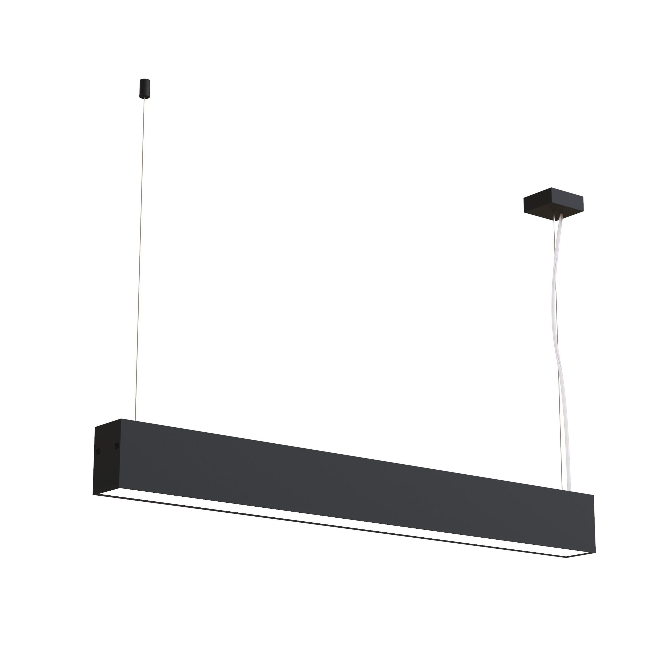 Lumicom Led-Hängeleuchte Schwarz 60x4.5x6.3 cm