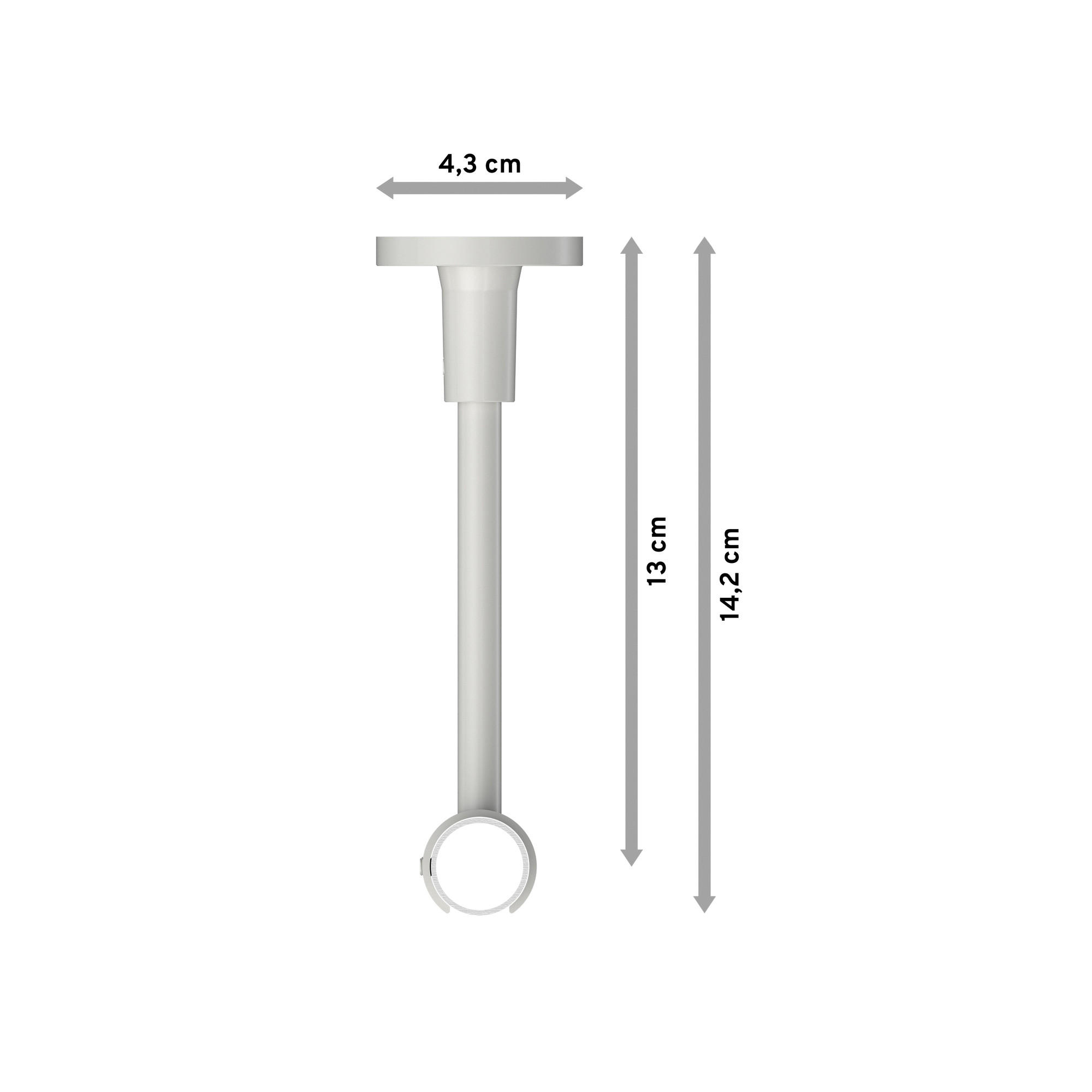 GARDINENSTANGEN-SET Sonette Santo 100 cm, 1-läufig, 20 mm Ø Weiß - Weiß, Metall (100cm) - INTERDECO