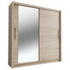 SCHIEBETÜRENSCHRANK Baku sonoma eiche 155 / 62 / 214,4cm - Braun/Sonoma Eiche, Holz/Holzwerkstoff (155/215/62cm) - Feldmann-Wohnen