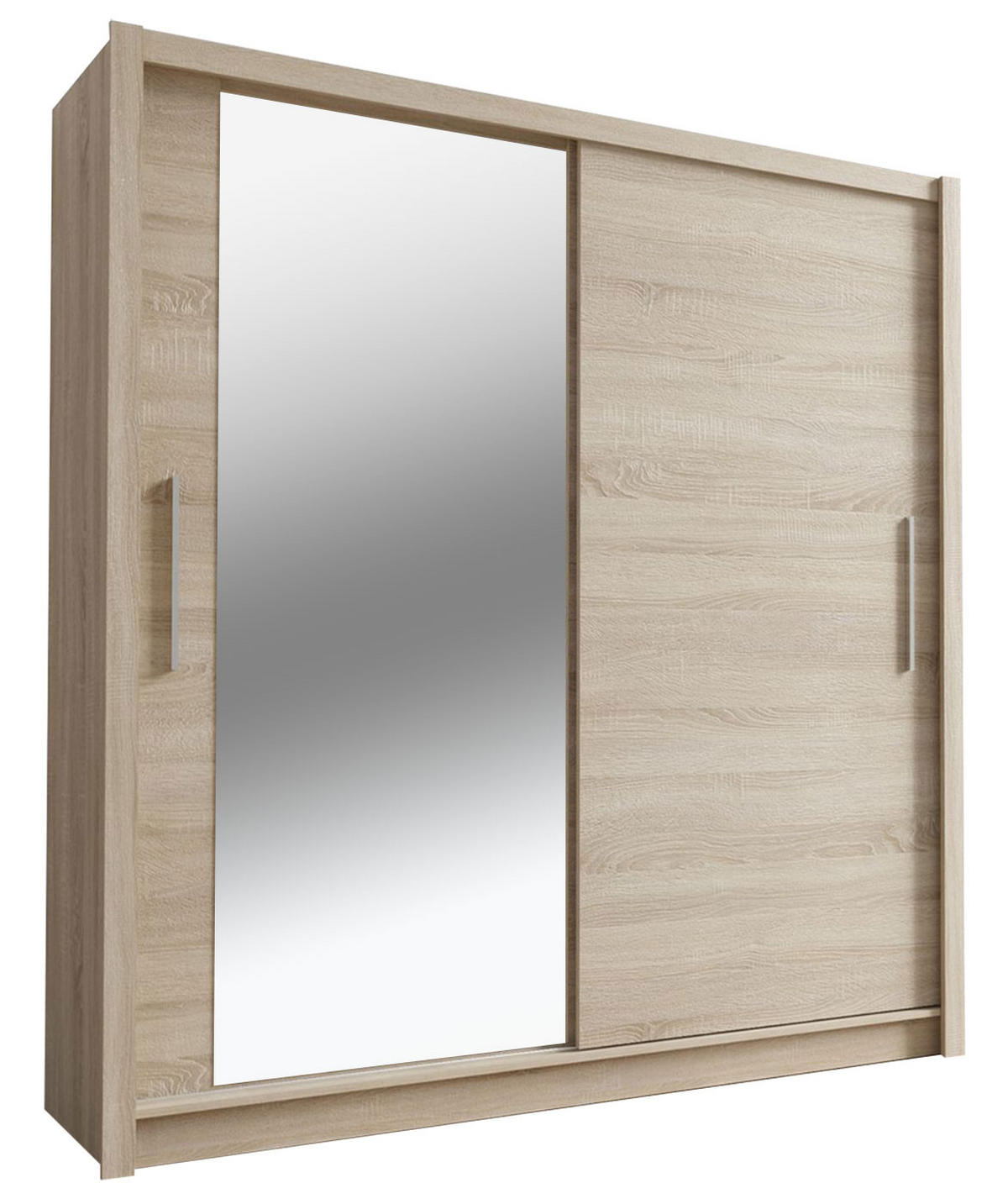 SCHIEBETÜRENSCHRANK Baku sonoma eiche 155 / 62 / 214,4cm - Braun/Sonoma Eiche, Holz/Holzwerkstoff (155/215/62cm) - Feldmann-Wohnen