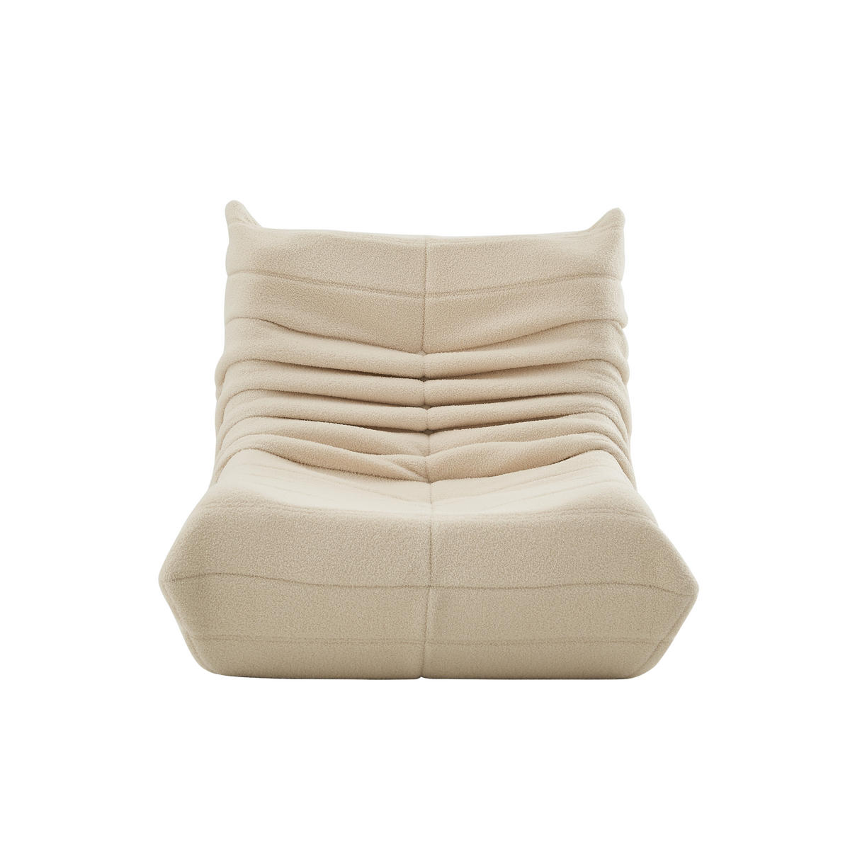 LIEGESESSEL 85/110/79 cm Beige Ergonomische Unterstützung für Schlafzimmer Wohnzimmer - Beige, Textil (110/79/85cm) - OKWISH