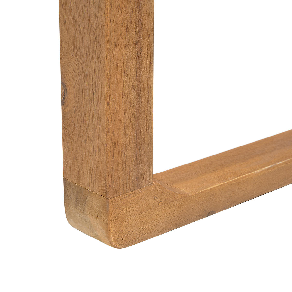 GARTENSTUHL Akazienholz Auflagen marineblau Sassari - Hellblau, Holz (54/80/59cm) - Beliani