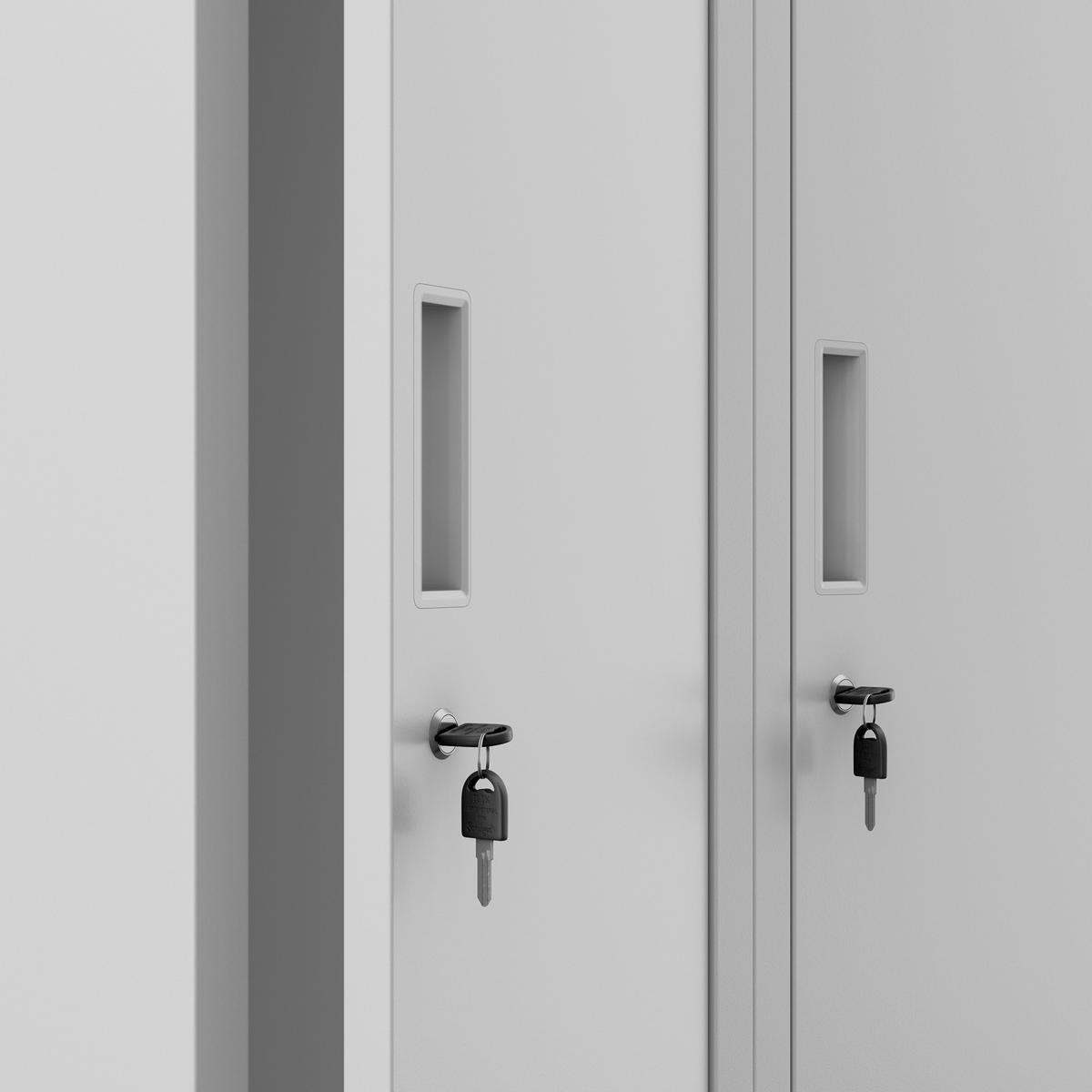 UMKLEIDESCHRANK KACPER II - Grau, Metall (60/180/50cm) - Jan Nowak