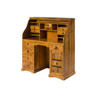 SEKRETÄR Akazie 128x58x138 honig lackiert OXFORD #0516 - Braun, Holz (58/128/138cm) - Massivmoebel24