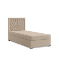 BOXBETT MIT KOPFTEIL 90x200 VICENZA, Beige - Beige, Textil (90/200cm) - Mebligo