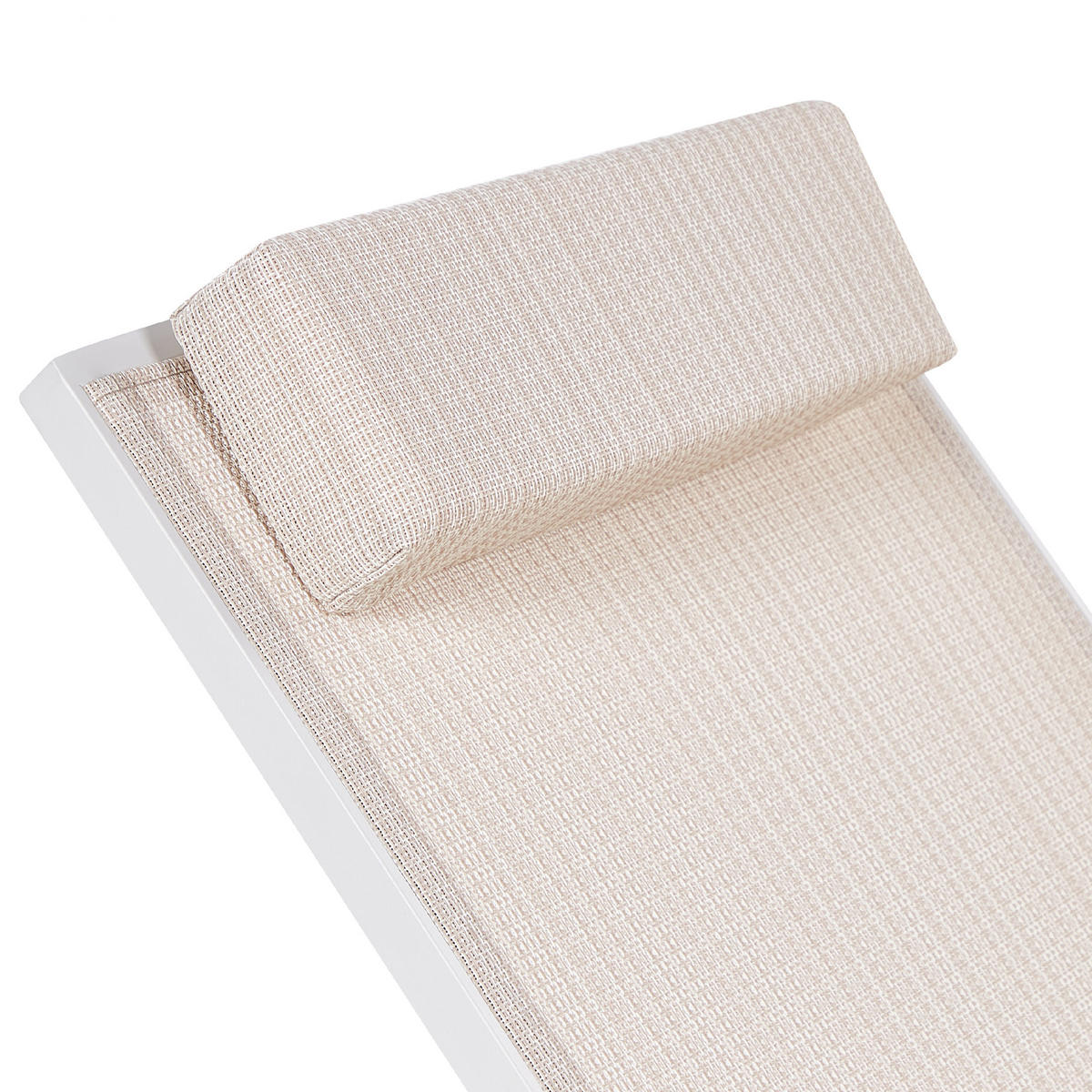 GARTENLIEGE beige Catania - Beige, Metall (66/23/190cm) - Beliani