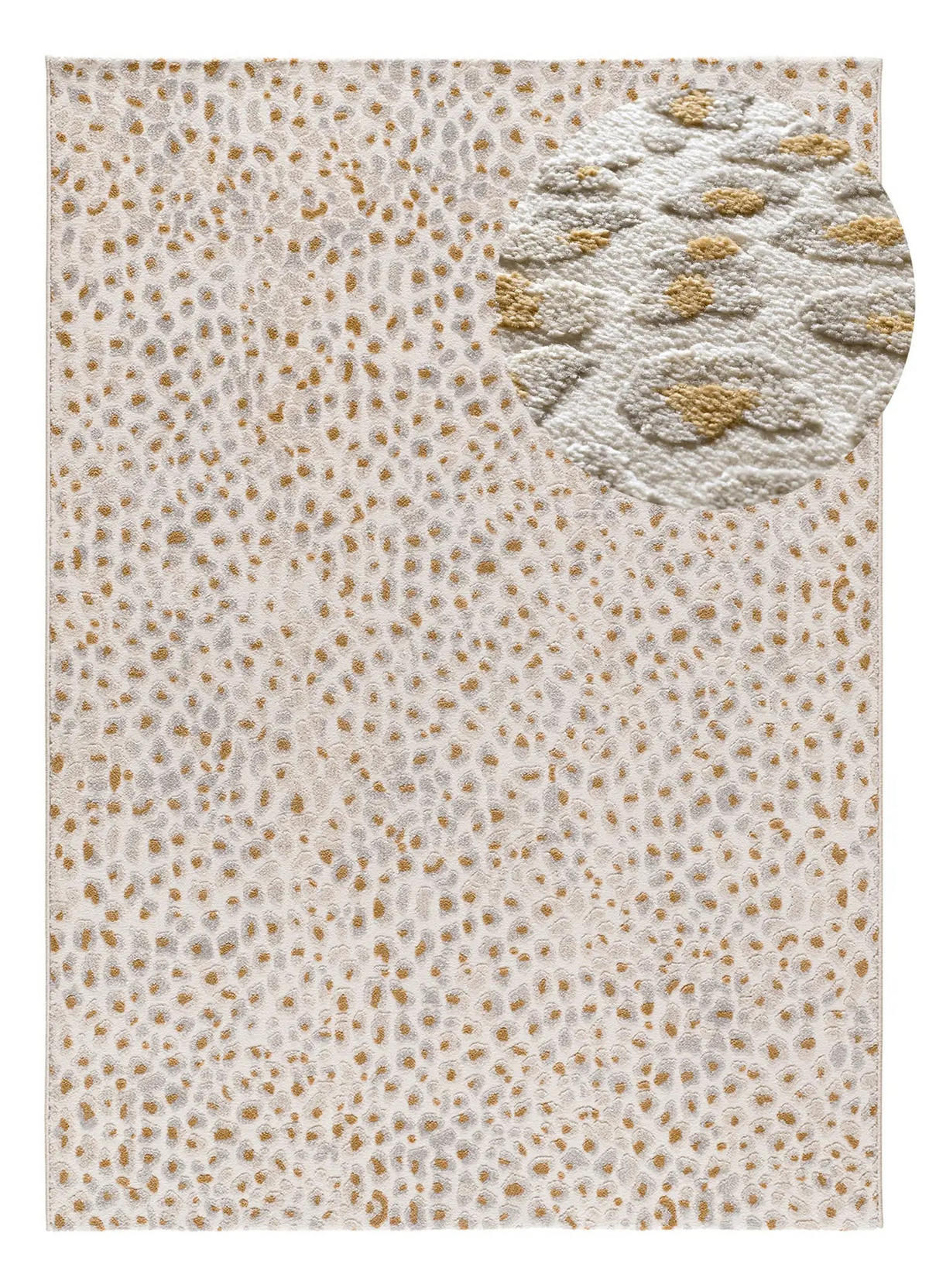 KURZFLORTEPPICH Grau / Creme Amara 160/230 cm - Hellgrau/Creme, Naturmaterialien/Textil (160/230cm) - Atticgo