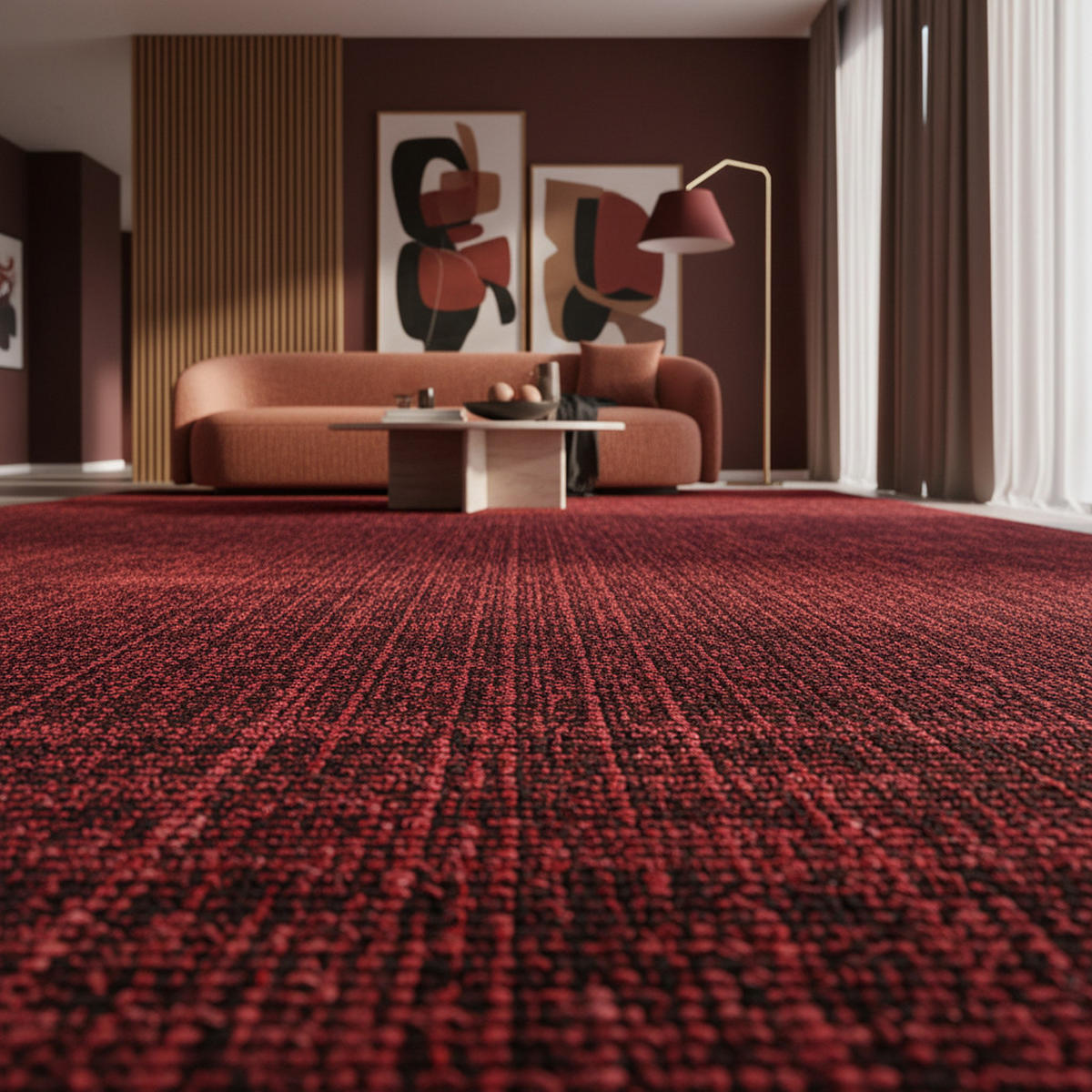 TEPPICH Kurzflor Unicolor Chenille Baumwolle Innen Rot Rechteckig 120x170 - Rot, Textil (120/170cm) - KADIMA DESIGN