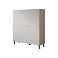HIGHBOARD Phuket 120 - Kaschmir/Schwarz, Holzwerkstoff/Kunststoff (120/130/39cm) - MIRJAN24