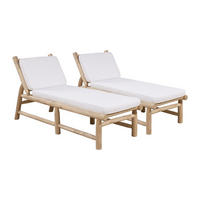 SONNENLIEGE - 2 -Sitzer - Teakholz - naturfarben hell - TULUM - Naturfarben, Holz (60/78/153cm) - Vente-Unique