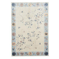 FLACHWEBETEPPICH Cherina 60x120 cm - Hellblau, Textil (60/120cm) - Gino Falcone