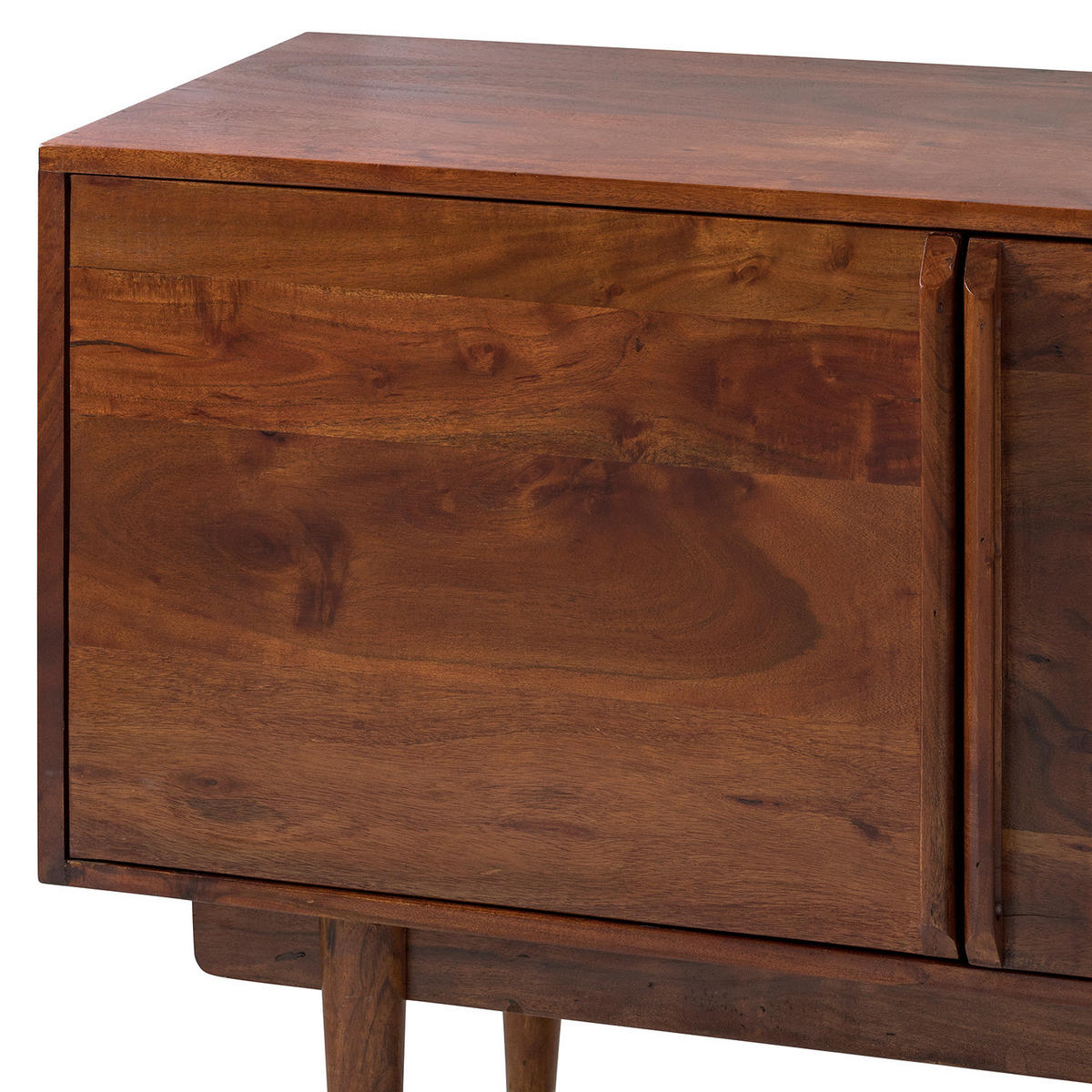 SIDEBOARD - Akazie massiv / Metall - Akaziefarben, Holz (180/80/42cm) - home24