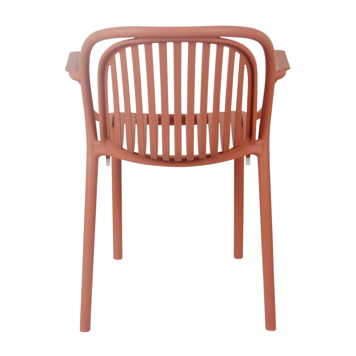 GARTENSTUHL 4-tlg., Terrakotta - Rot, Kunststoff (57/58cm) - Oviala