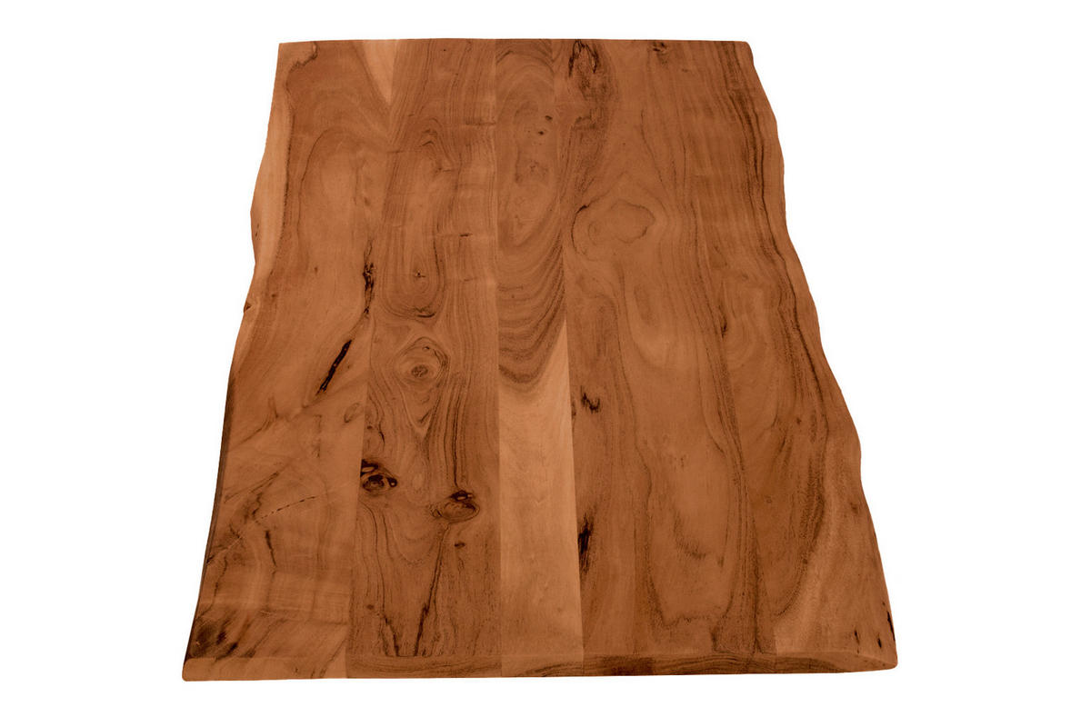 TISCHPLATTE CURT - Braun/Naturfarben, Akazienholz/Holz (60/120/3cm) - SAM