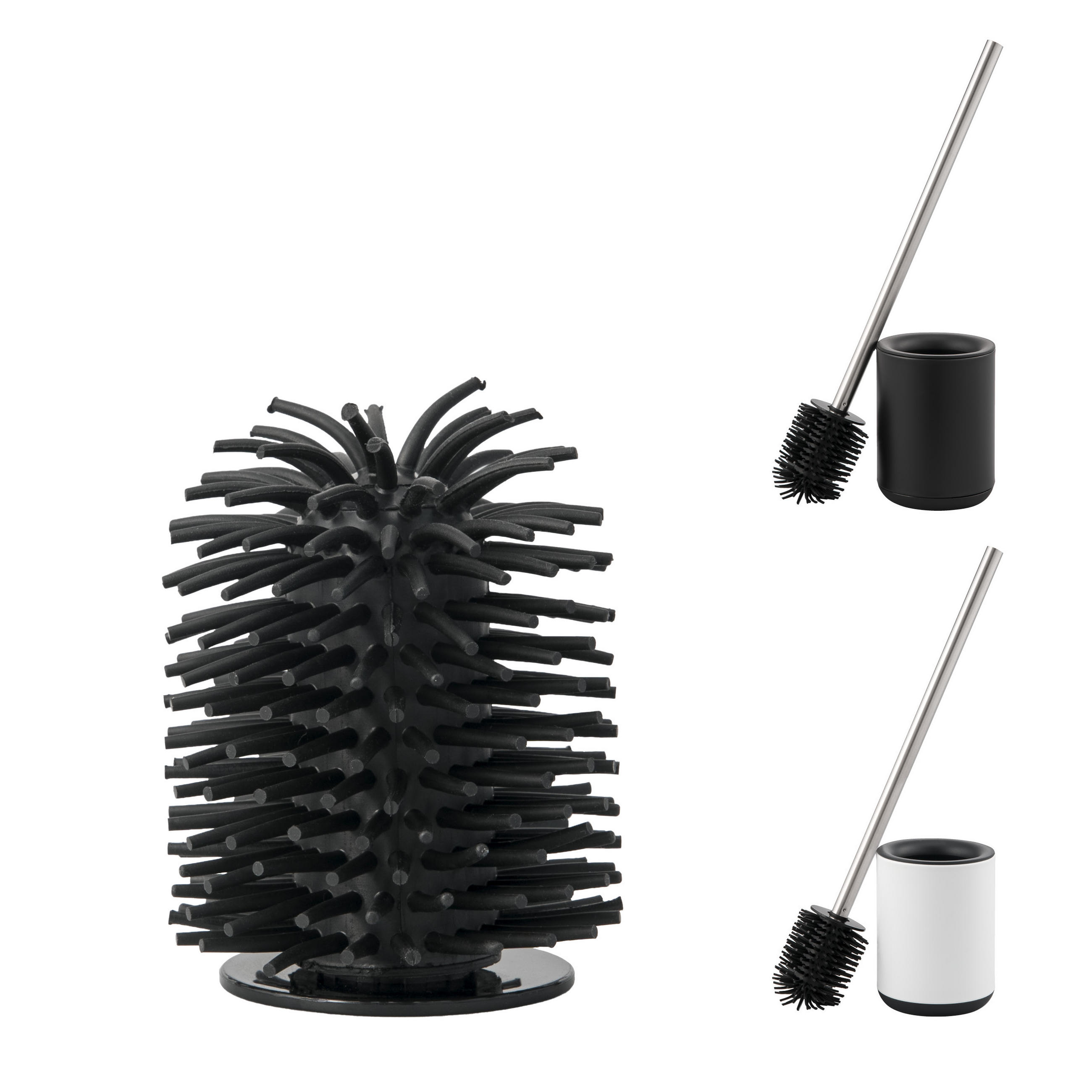 ERSATZ-BÜRSTENKOPF BARBENA, schwarz, TPR-Kunststoff - Schwarz, Kunststoff (6.5/8cm) - bremermann