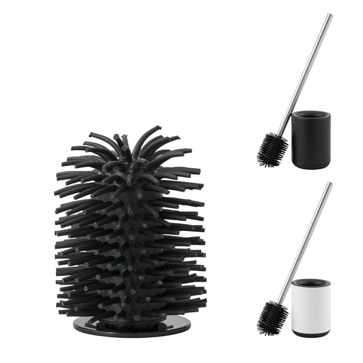 ERSATZ-BÜRSTENKOPF BARBENA, schwarz, TPR-Kunststoff - Schwarz, Kunststoff (6.5/8cm) - bremermann