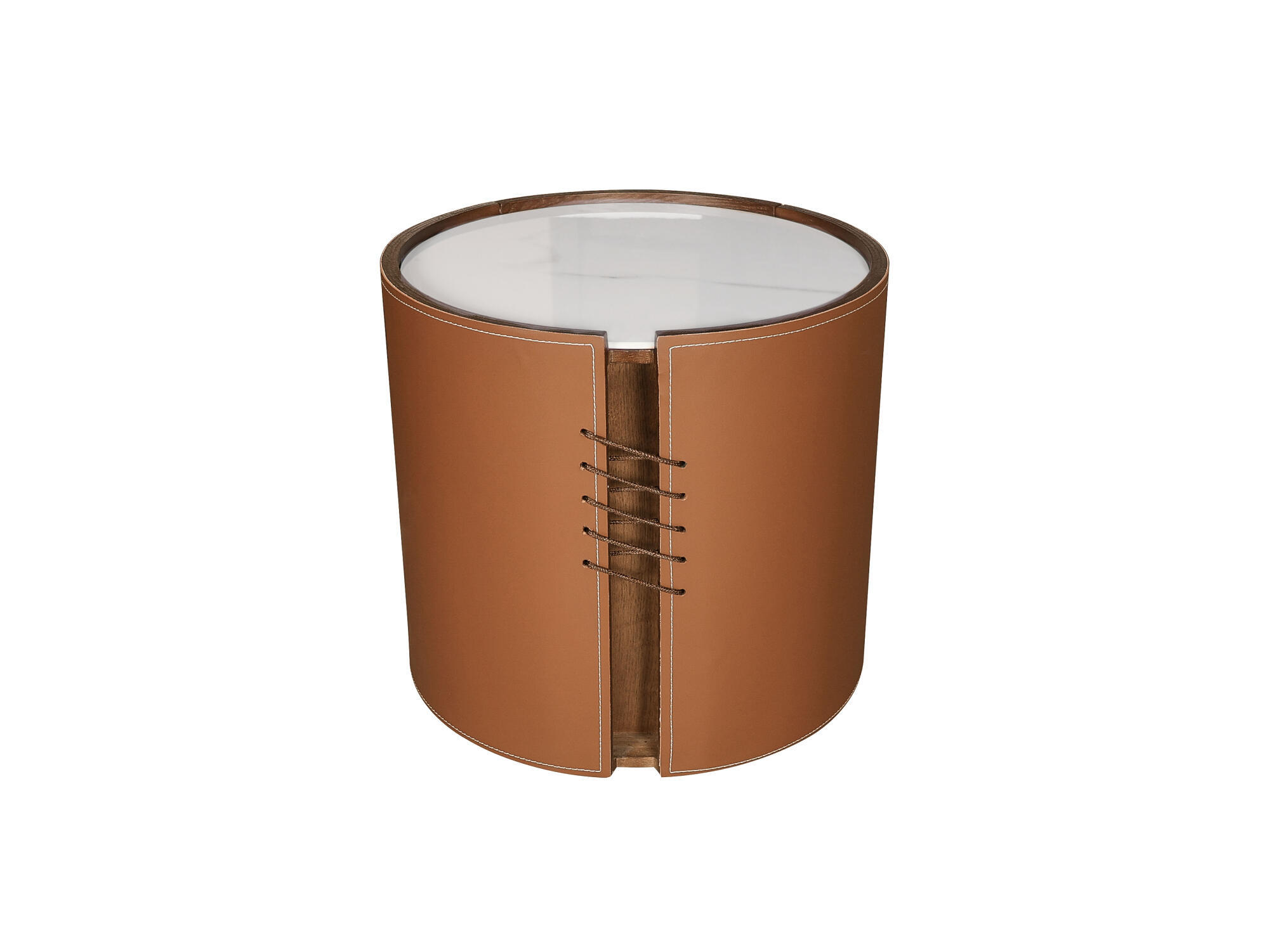 COUCHTISCH MODIG Orange 50x50x48 cm - Orange, Stein (50/50/48cm) - FURNLUX