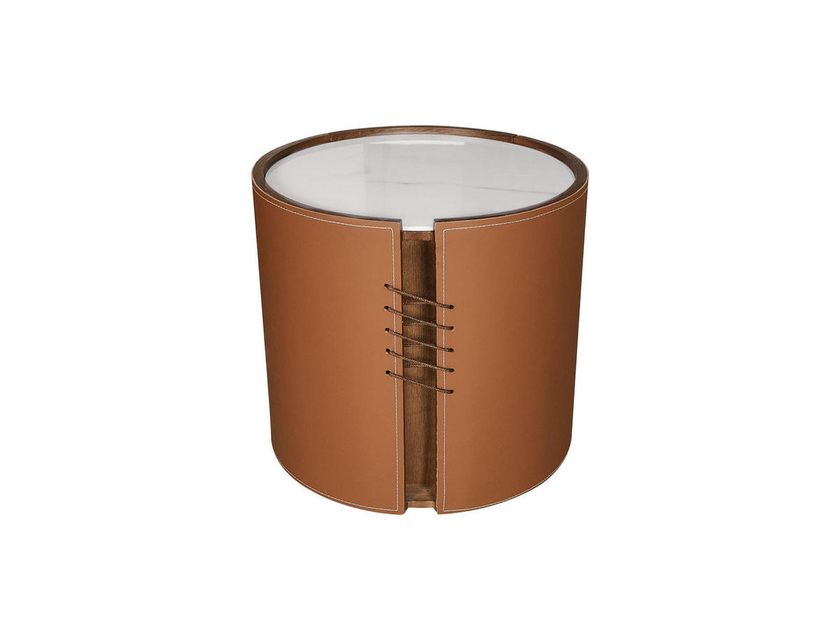 COUCHTISCH MODIG Orange 50x50x48 cm - Orange, Stein (50/50/48cm) - FURNLUX