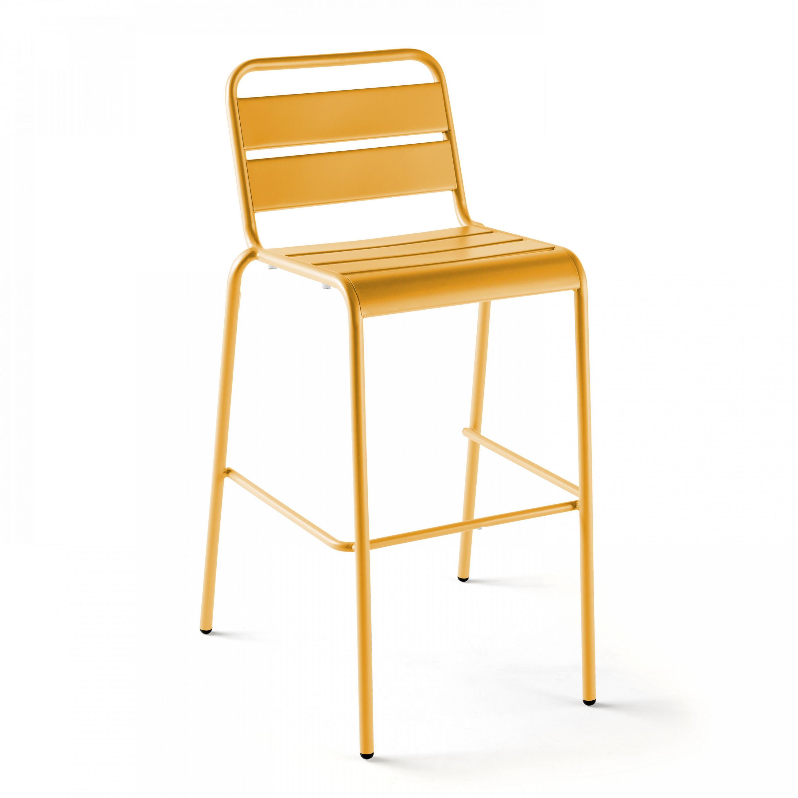 BARHOCKER, Gelb - Gelb, Metall (48/100/49cm) - Oviala