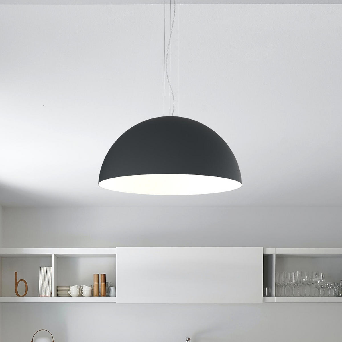 HÄNGELEUCHTE Cassis - Anthrazit, Metall (80/80/40cm) - Lumicom