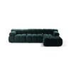ECKSOFA modular rechts Bellis aus Boucle petrol 4 Sitzplätze - Petrol, Textil (155/282cm) - Micadoni