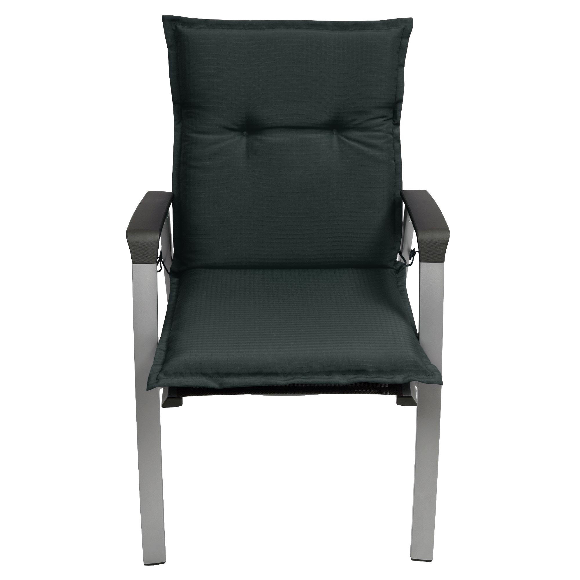 NIEDERLEHNERAUFLAGE Flair NL 100/50/8cm Graphitgrau - Graphitfarben, Textil (50/6/100cm) - Beautissu 