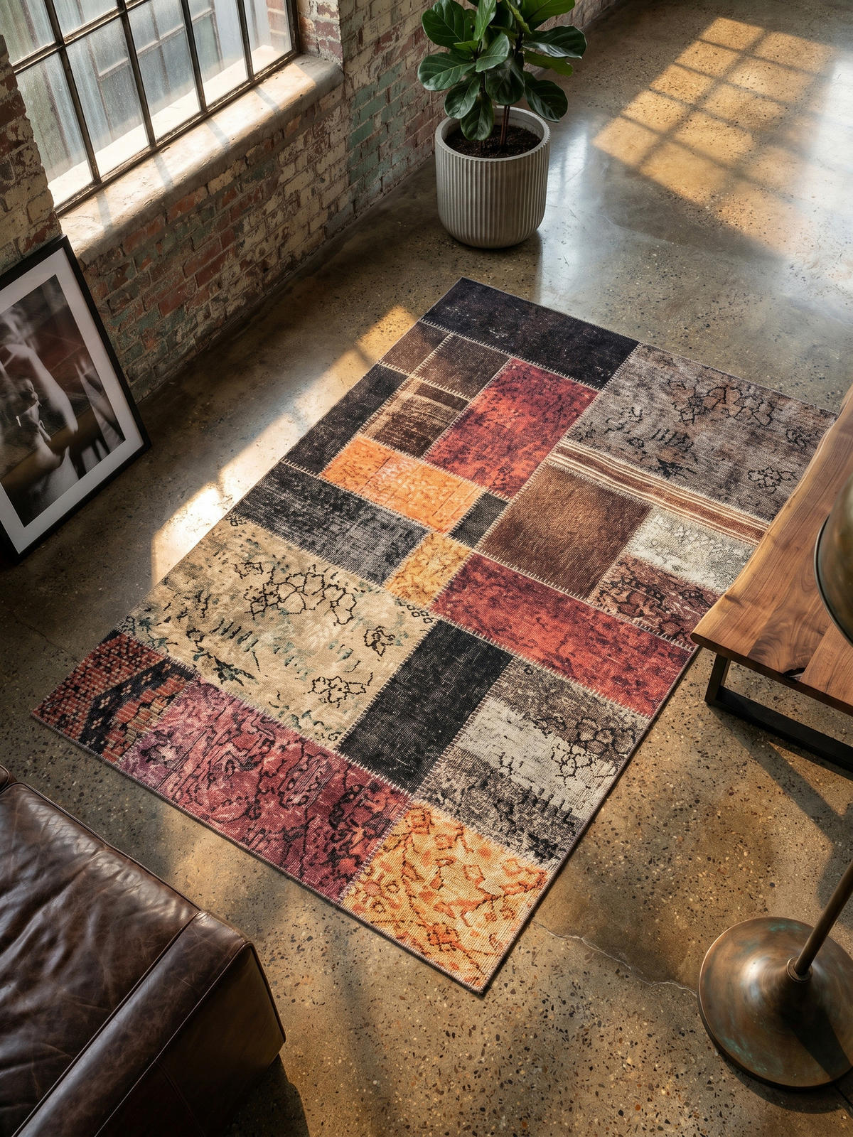 TEPPICH Wohnzimmer Patchwork Pflegeleicht Waschbar OEKO-TEX Multi 140x200 cm Gekettelt Flur – PIZOL - Multicolor, Textil (140/200cm) - KADIMA DESIGN
