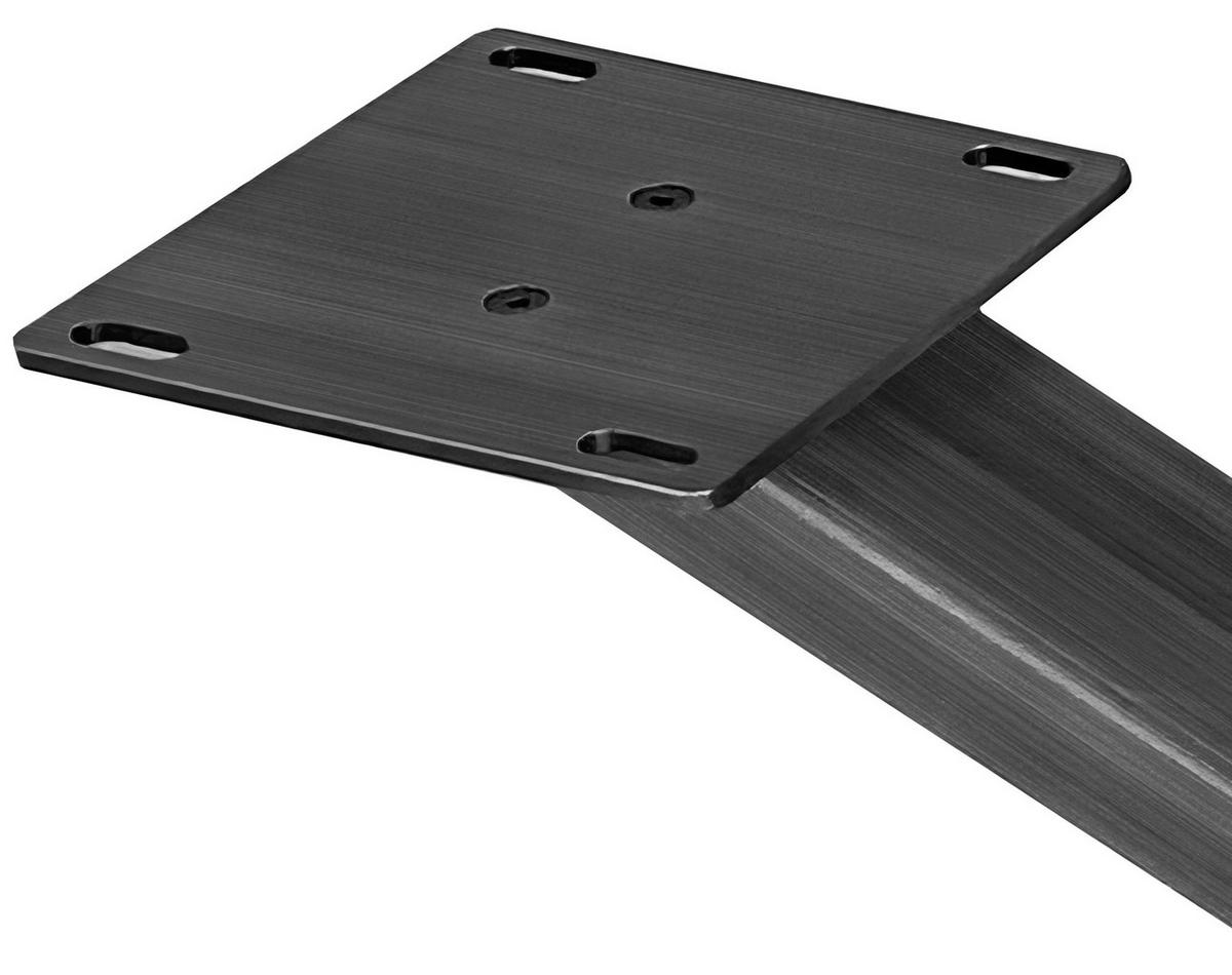 TISCHBEIN eckig 120/60/72 cm Metall Antik Schwarz - Schwarz, Metall (120/72/60cm) - CLP