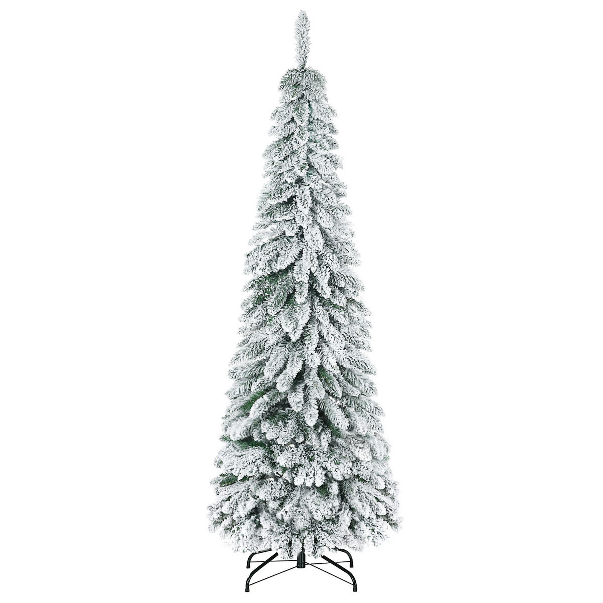 KÜNSTLICHER Weihnachtsbaum 180 cm Kunst Tannenbaum mit Kunstschnee, Indoor - Grün, Kunststoff (180cm) - HOMCOM