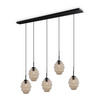 HÄNGELEUCHTE Echos 5-flammig Klar Ø 18cm - Klar/Schwarz, Glas (18/18/20cm) - s.luce