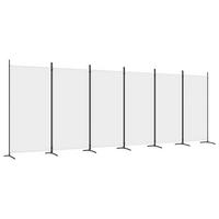 PARAVENT 6-teilig Weiss 520/180 Cm Stoff - Weiß, Textil (520/180/0.1cm) - vidaXL