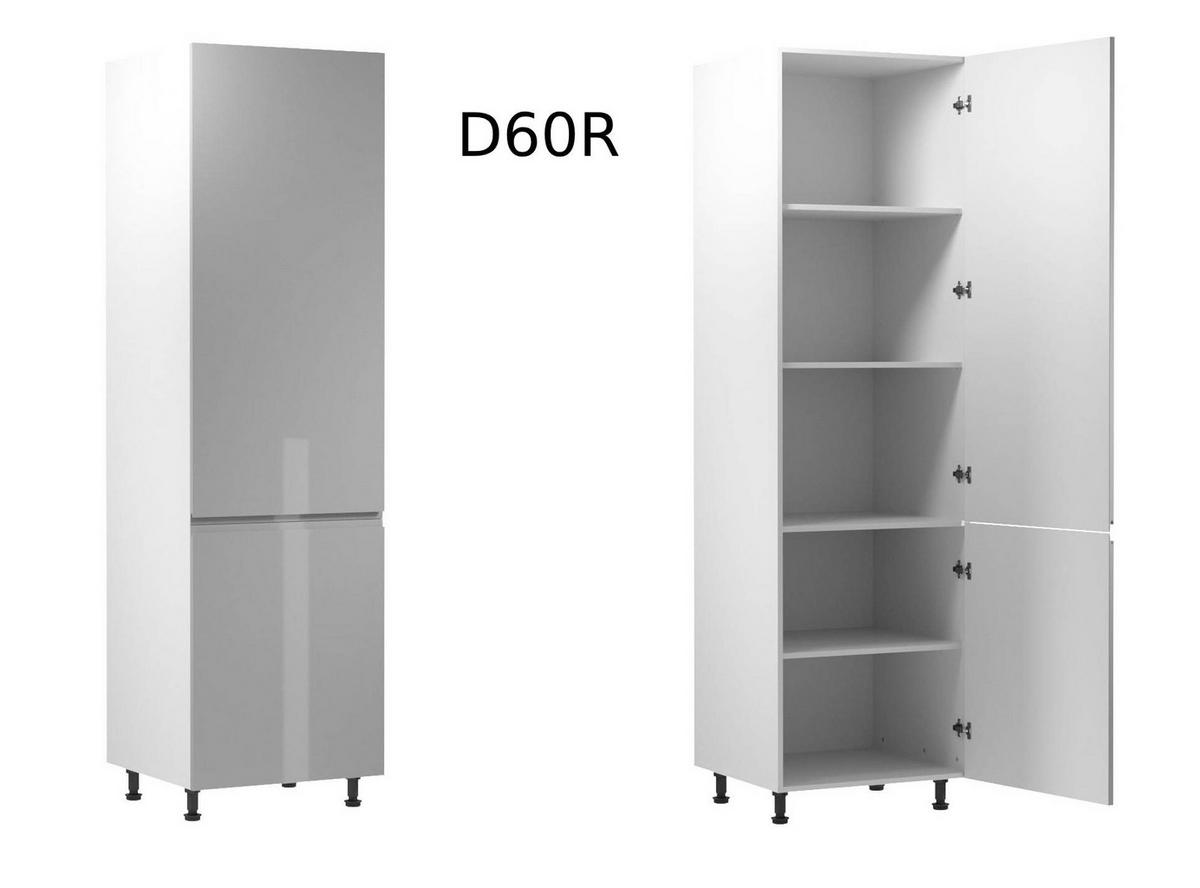 KÜCHENZEILE 360 cm - Aspen KA10-M360 - in Grau/Hochglanz - Grau, Holz (360/212/58cm)