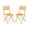 2ER Set Gartenstühle klappbar - Metall - Senfgelb - MIRMANDE von MYLIA - Gelb, Metall (43/87/52.5cm) - Vente-Unique