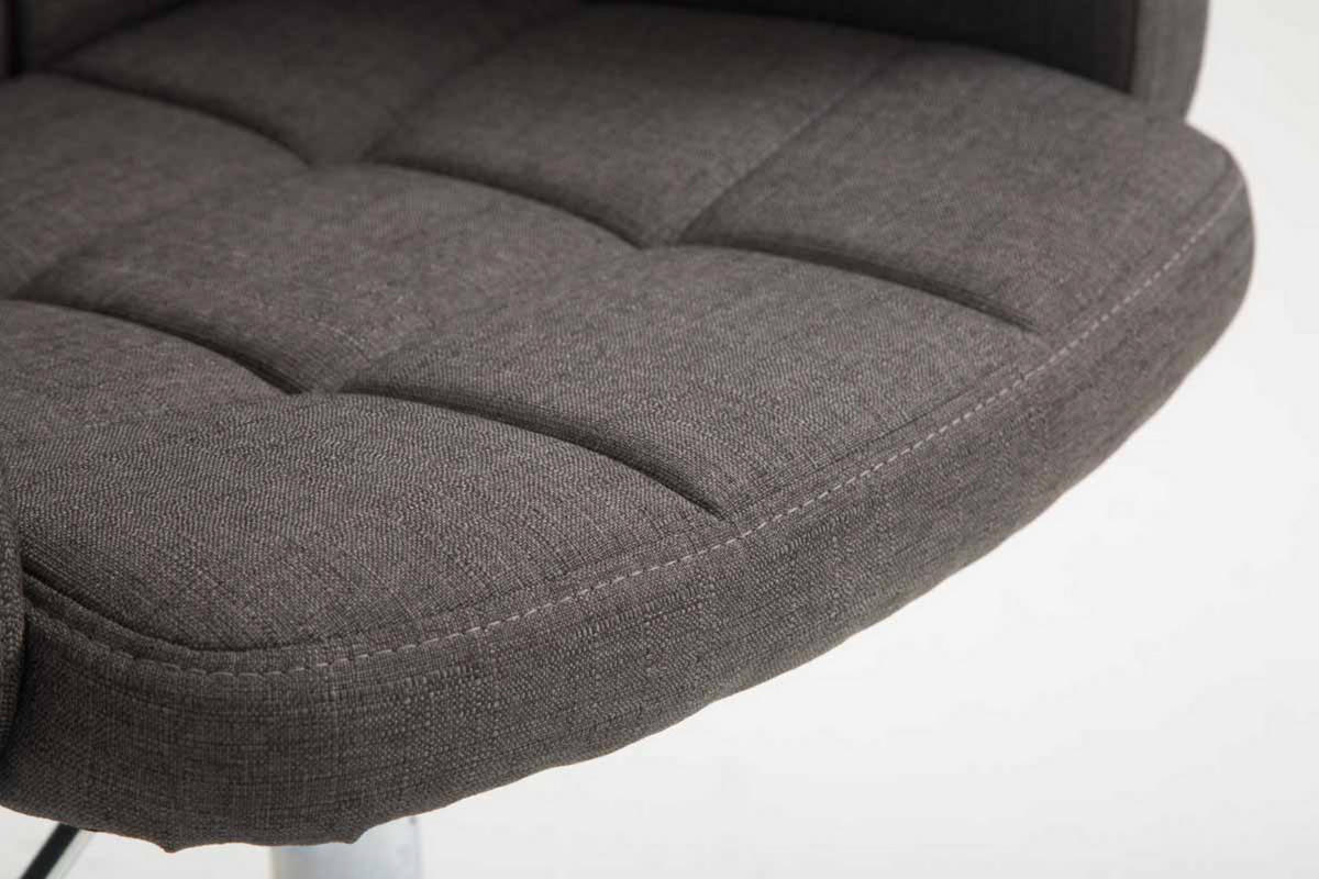 ARBEITSHOCKER Lausanne Stoff dunkelgrau - Grau, Metall (60/89/52cm) - TPFLiving