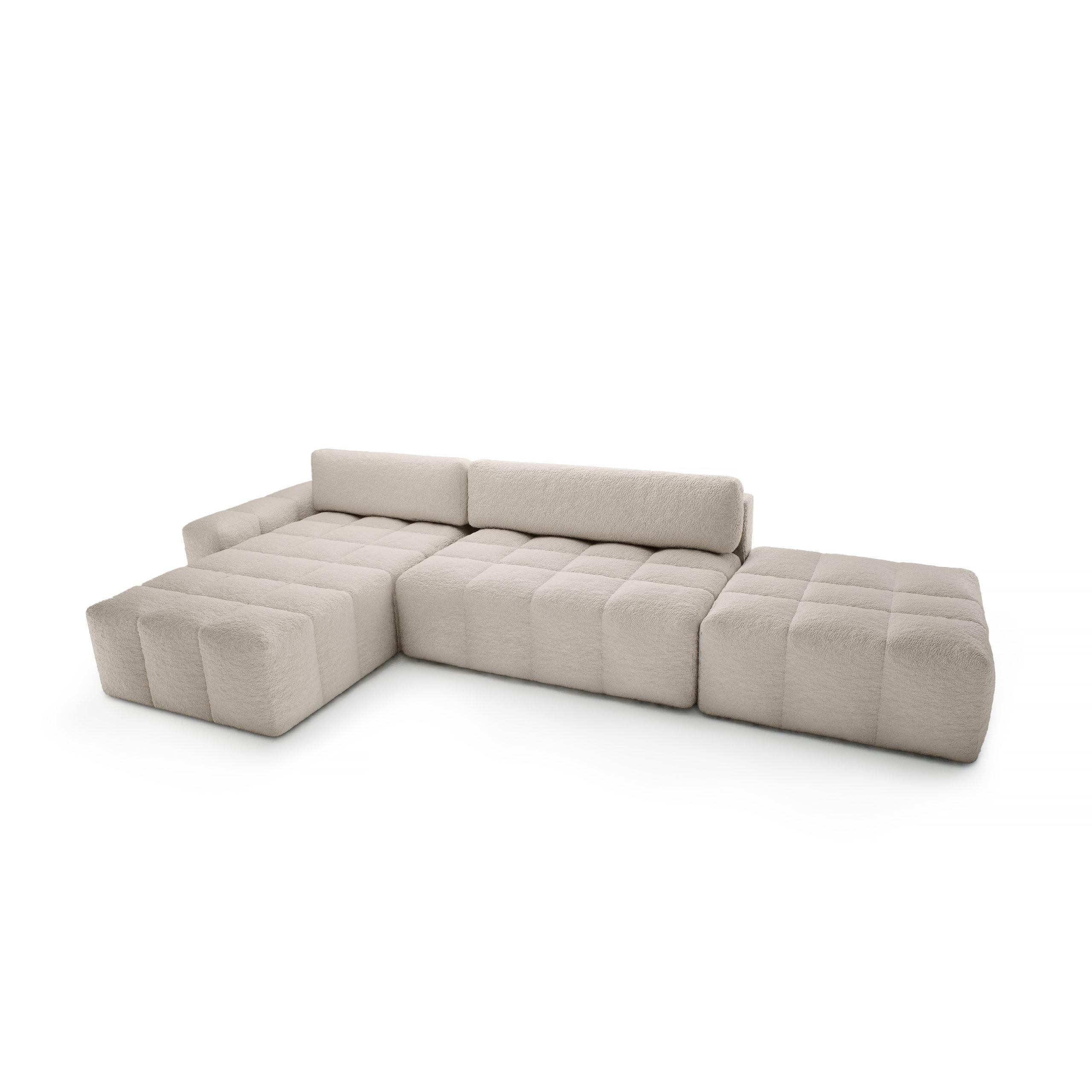 Fedve Ecksofa Beige 363x100 cm