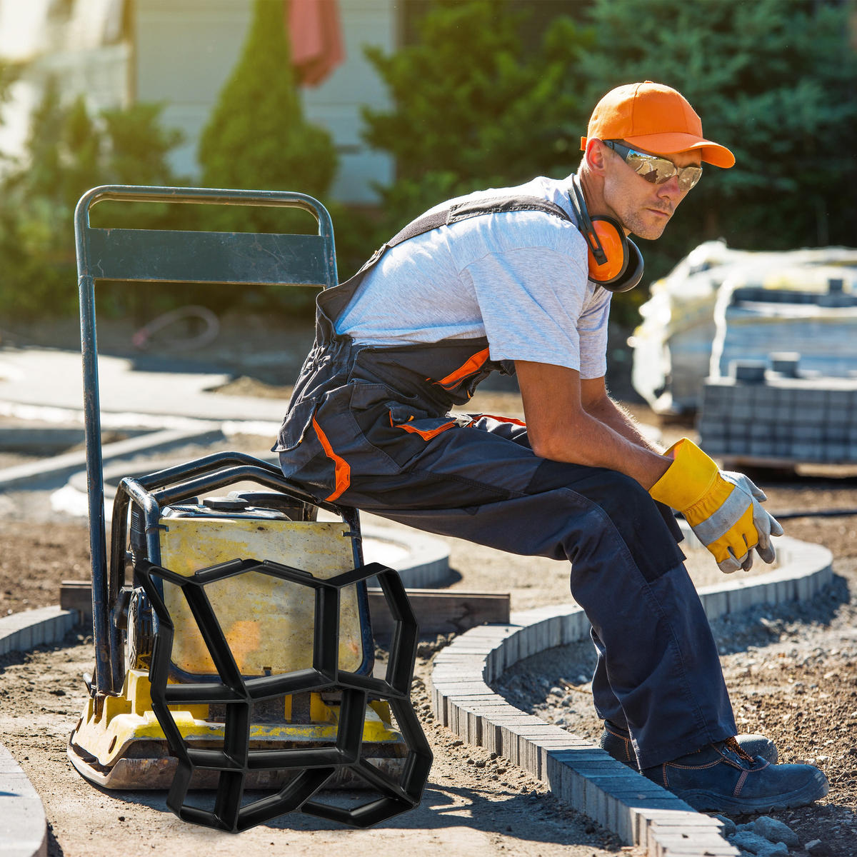 PFLASTERFORM - Schwarz, Kunststoff (42/4/42cm) - Relaxdays