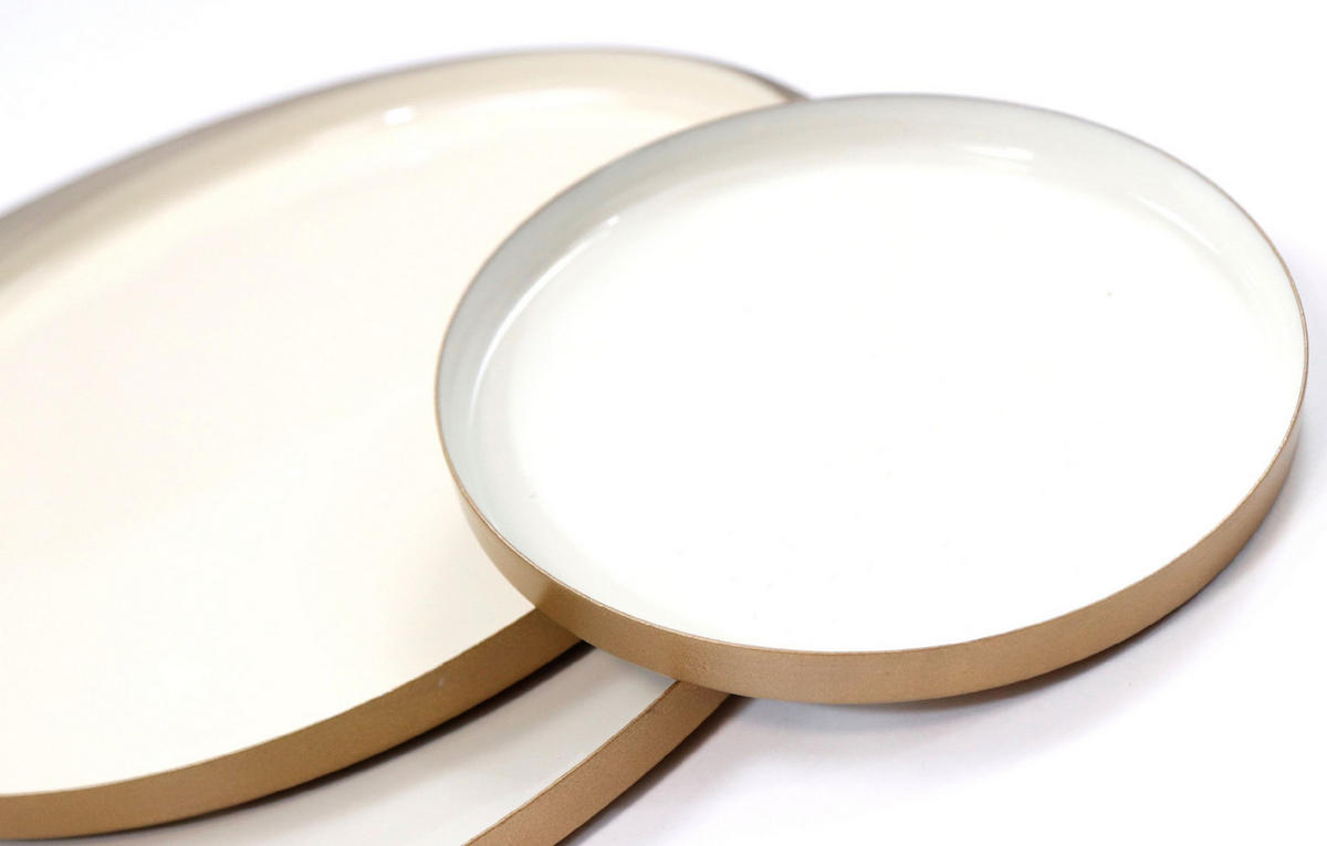 TABLETTSET Deluxe weiß 3-tlg. - Multicolor, Metall (29/0.5/29cm) - FURNARO