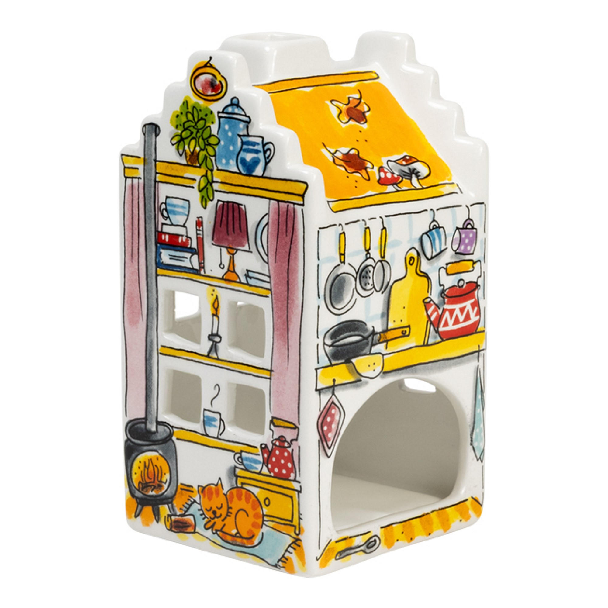 LICHTHAUS Gemütliche Tage - Gemütlich zusammen in Bunt - 15cm - Multicolor, Keramik (8.1/15/8.1cm) - Blond Amsterdam