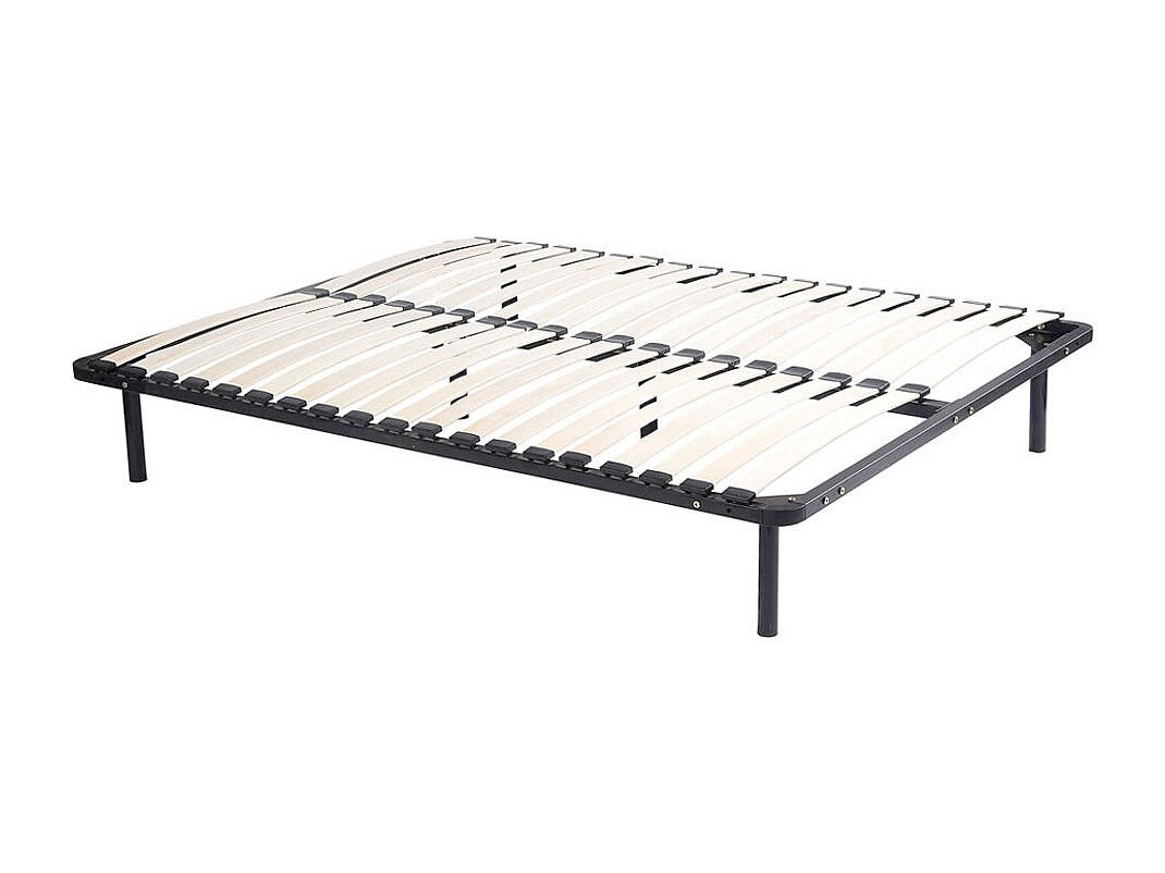 LATTENROST - 2 Personen - Metall - Schwarz - Schwarz, Metall (140/200cm) - Vente-Unique