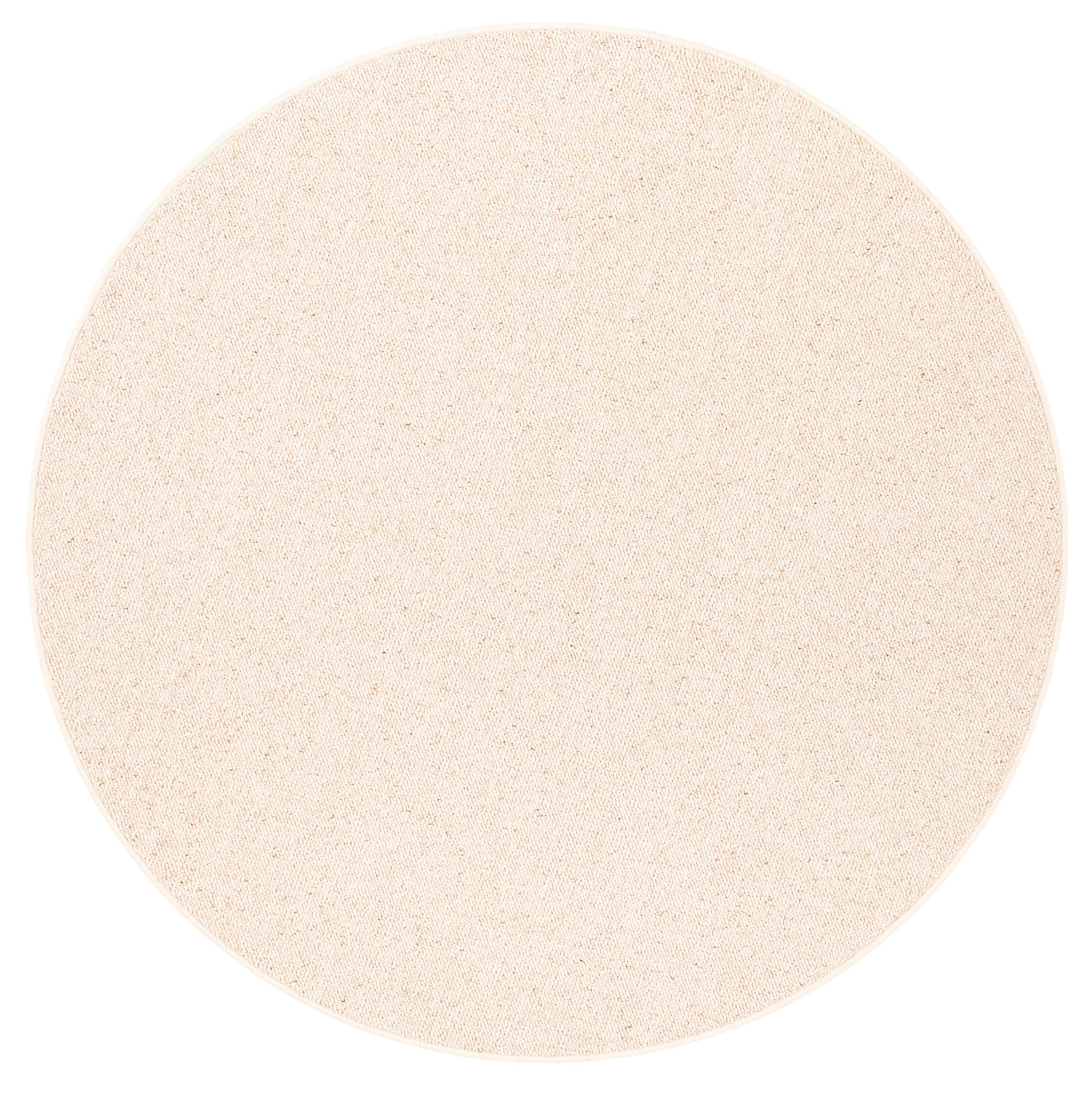 NATUR TEPPICH WOLLE BERBER RUND - Beige, Textil (100/100cm) - Snapstyle
