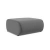POUF Samt Stoff Grau - Schwarz/Grau, Kunststoff/Textil (94/40/89cm) - Makamii