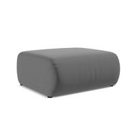 POUF Samt Stoff Grau - Schwarz/Grau, Kunststoff/Textil (94/40/89cm) - Makamii