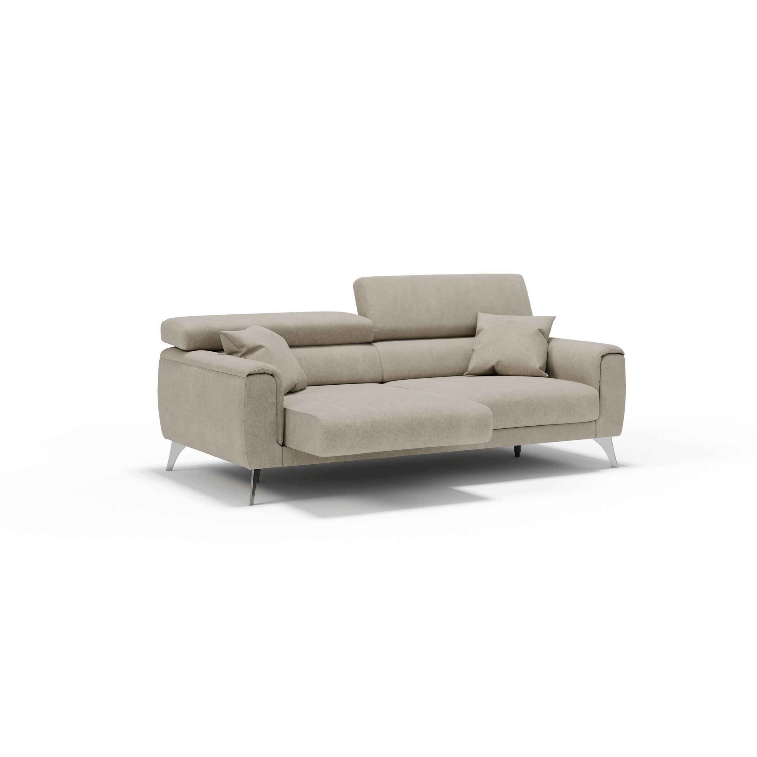 LINEARSOFA Caravaggio - Creme, Textil (169/73/102cm) - Divani.store
